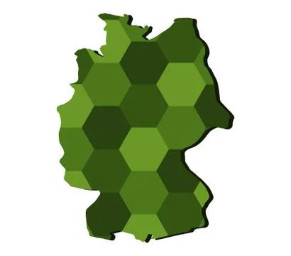 Germany map on white background Stock Illustration