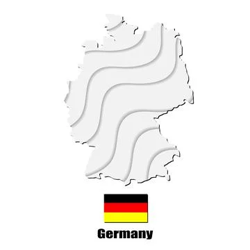Germany  map on white background. vector illustration. Stock Illustration
