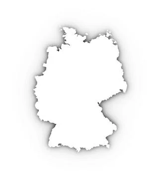 Germany map in white イラスト素材