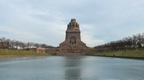 Germany monument battle nations hyper time lapse 11296 Stock Footage 35550735