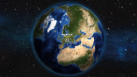 GERMANY MUNICH ZOOM IN FROM SPACE Stock Footage 115647405