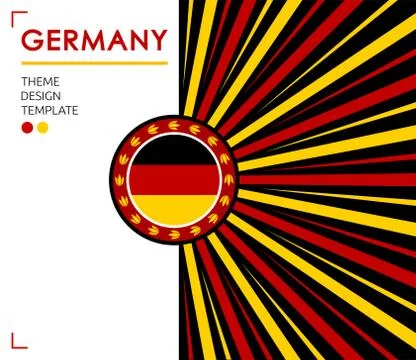 Germany Nation Patriotic theme vector illustration, German Flag colors. Stock Illustration