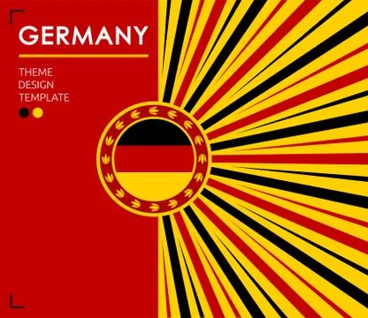 Germany Nation Patriotic theme vector illustration, German Flag colors. Stock Illustration