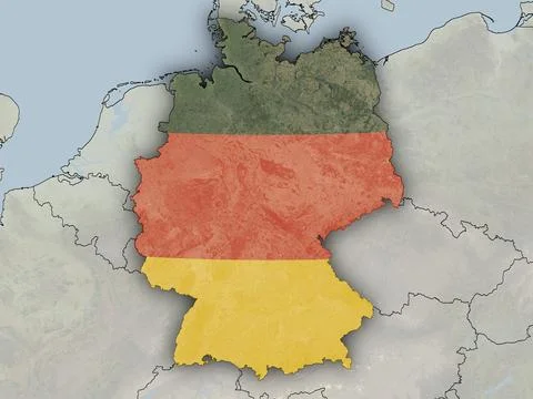 Germany with national flag Illustrazione stock