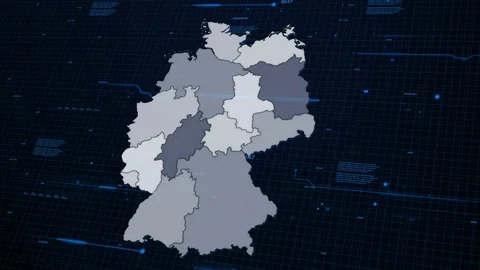 Germany network map 動画素材 87976813