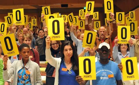 Germany Null Point Protest - May 2012 Stock Photos