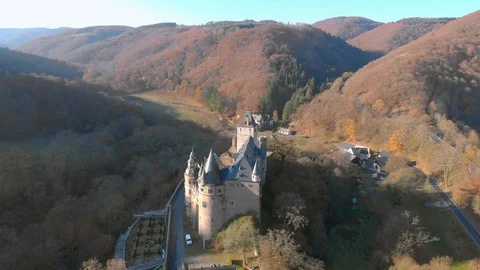 Germany old castle from the air Stock Footage 99715226