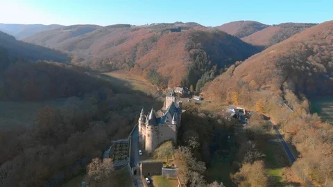 Germany old castle from the air 스톡 동영상 99715401