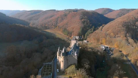 Germany old castle from the air 스톡 동영상 99718468