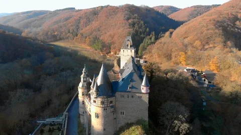 Germany old castle from the air Stock Footage 99718709