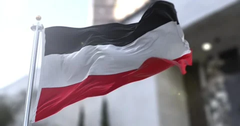 Germany old flag waving-seamless-loop-4k-60fps Stock Footage 346611922