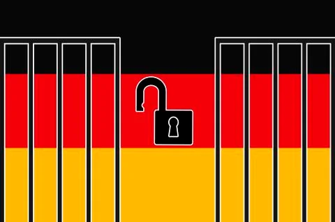 Germany Open Borders Stock Illustration