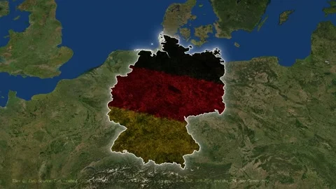 Germany Overview with Flag 1 Video stock 169821362