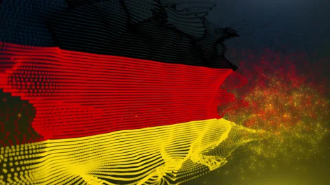 Germany Particle Flag Stock Footage 172049421