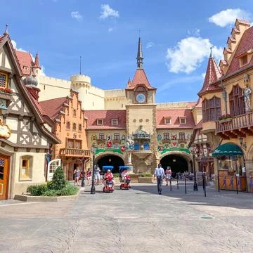 The Germany Pavillion at EPCOT Stock Photos