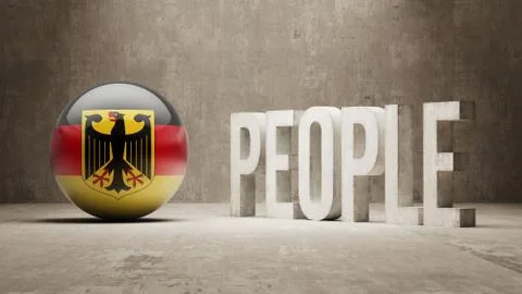 Germany. People Concept. Stock Illustration