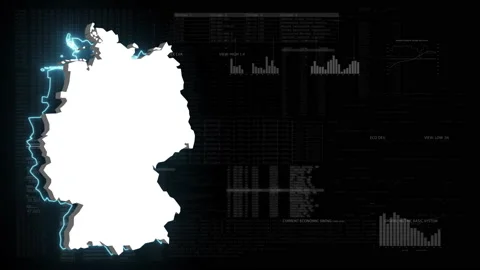 Germany placeholder space for data analysis and statistics. Background animation Stock Footage 152178355
