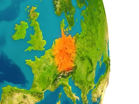 Germany on planet Illustrazione stock