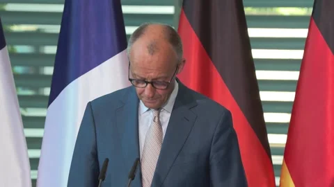 Germany proposes strong financial commitment to Kyiv at NATO Summit, Berlín, DE  Stock Footage 337650732