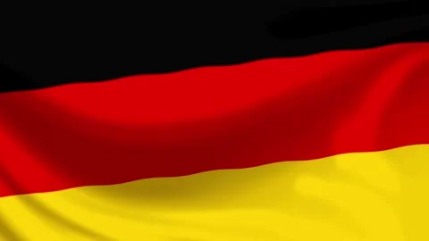 Germany Realistic Flag Waving Animation in 4K Stock Footage 340279817