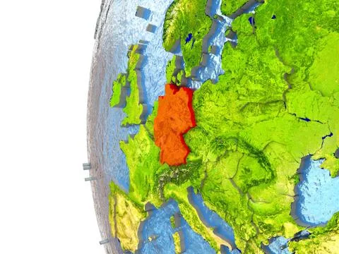 Germany in red Illustrazione stock