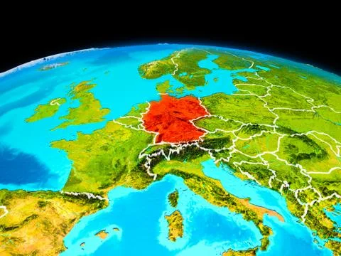 Germany in red Illustrazione stock