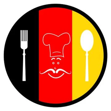 Germany restaurant indicates restaurants culinary and eating Illustrazione stock