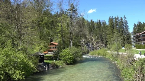 Germany river in Berchtesgaden Stock Footage 85660159