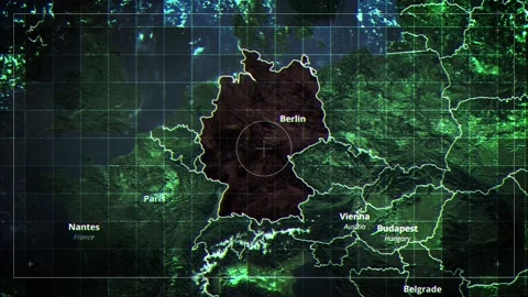 GERMANY Rotating Map Satelite Map Style Stock Footage 324275761