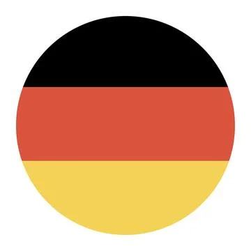 Germany round flag. Flag circle icon. Round push button, badge. Stock Illustration