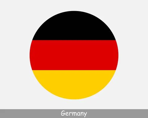 Germany Round Flag Stock Illustration