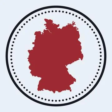 Germany round stamp. Round logo with country map and title. Stylish minimal.. Stock-Illustration