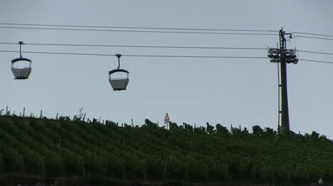 Germany - Ruedesheim - cablecar Stock Footage 12051312