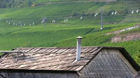 Germany - Ruedesheim - cablecar 스톡 동영상 12052011