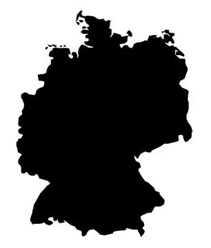 Germany Silhouette Map Stock Illustration