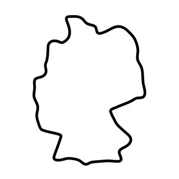 Germany simplified vector outline map Illustrazione stock