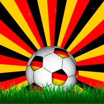 Germany soccer ball, vector Stock Illustration