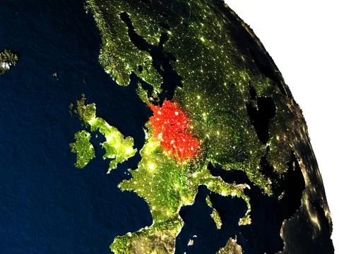 Germany from space Illustrazione stock