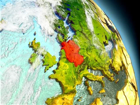 Germany from space Illustrazione stock