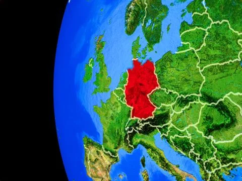 Germany from space Illustrazione stock