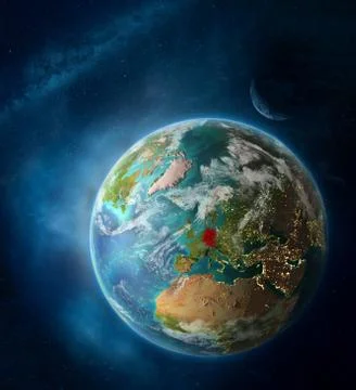Germany from space on planet Earth Illustrazione stock