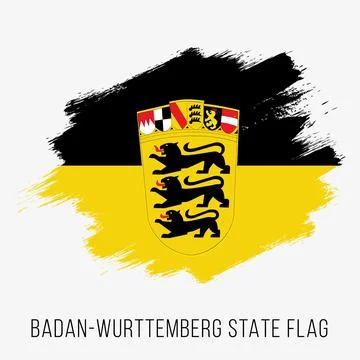 Germany State Baden-Wurttemberg Vector Flag Design Template Stock Illustration