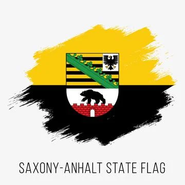 Germany State Saxony-Anhalt Vector Flag Design Template Stock Illustration
