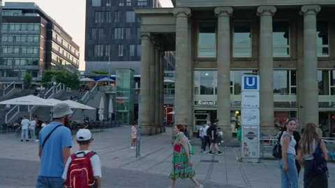 Germany Stuttgart, 19 08 2024. city center. An Iconic Historic Public Building Stock Footage 303490296
