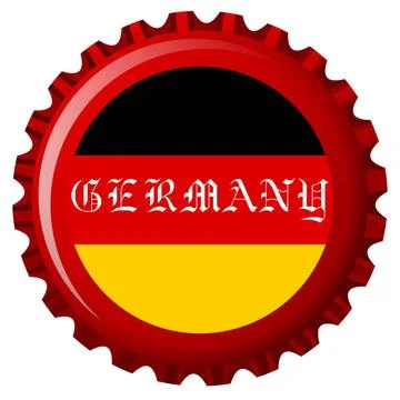 Germany stylized flag on bottle cap germany stylized flag on bottle cap, a... Stock Photos