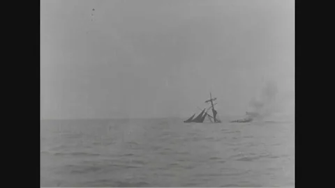 Germany surrendered her fleet after the destruction of U-boats - 1914-1918 Stock Footage 104337256