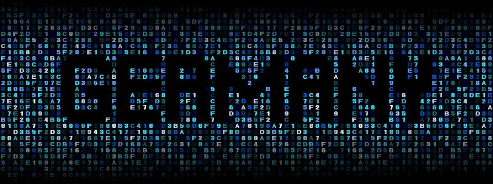 Germany text on hex code illustration Stock Illustration