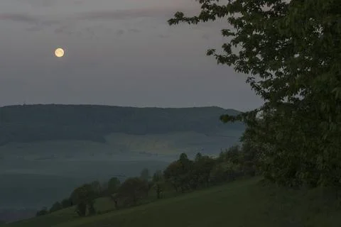 Germany, track slopes, Thuringia, Thuringia, cultivated landscape, cultural Stock-Fotos