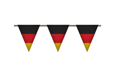 Germany triangle garland with flags Illustration