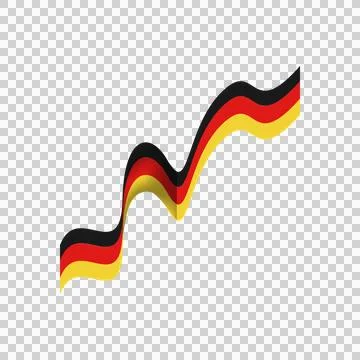Germany unity day decoration wave flag vector Stock Illustration